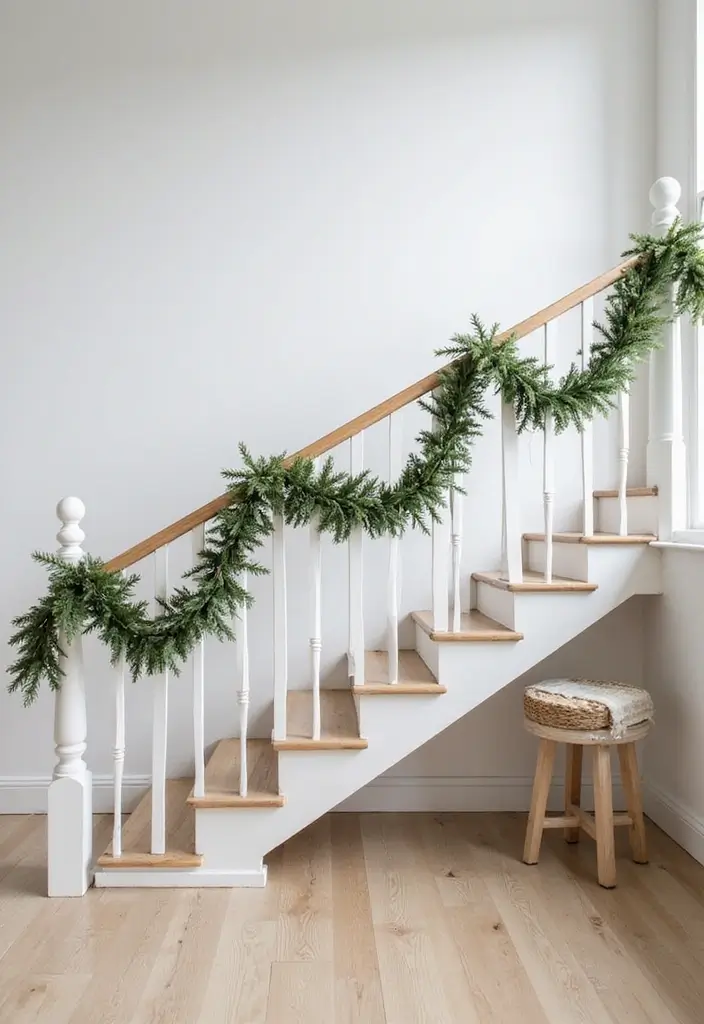 25 Christmas Banister Decoration Ideas That Look Elegant 13 25 Christmas Banister Decoration Ideas That Look Elegant - 13. Minimalist Scandinavian Style