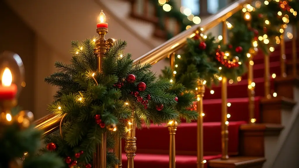 25 Christmas Banister Decoration Ideas That Look Elegant