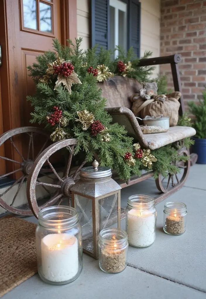 25 Christmas Door Decor Ideas to Wow Your Neighbors 10 25 Christmas Door Decor Ideas to Wow Your Neighbors - 10. Upcycled Creations