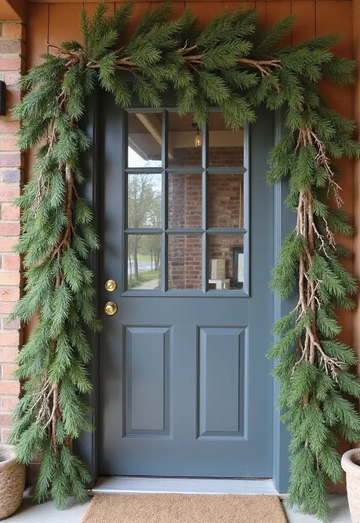 25 Christmas Door Decor Ideas to Wow Your Neighbors 21 25 Christmas Door Decor Ideas to Wow Your Neighbors - 21. Touch of Nature