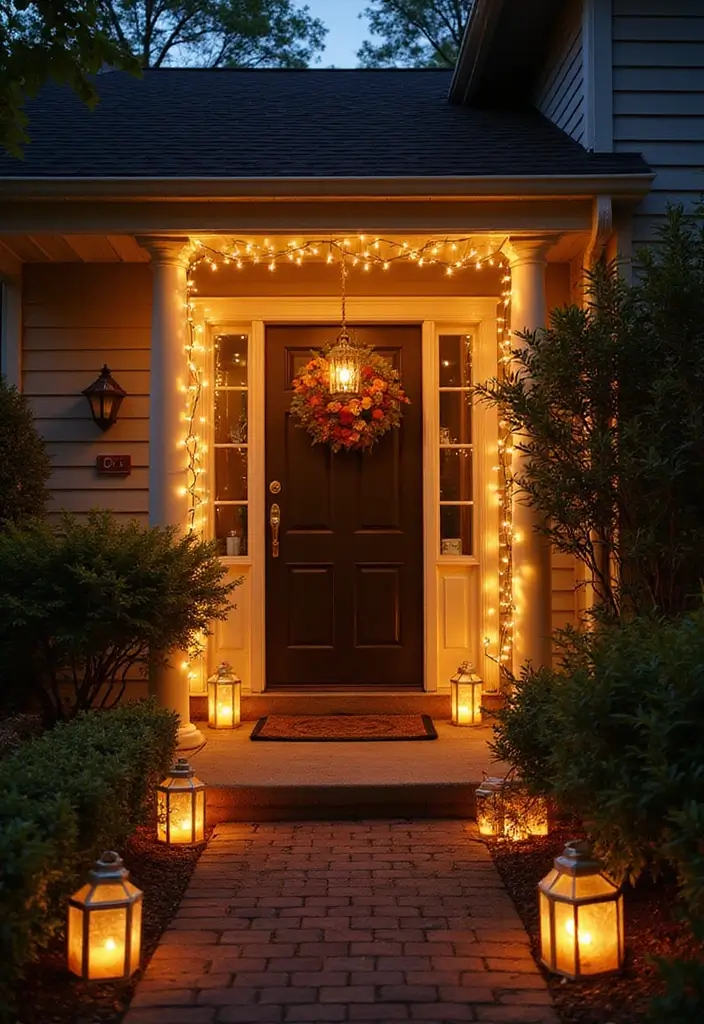 25 Christmas Door Decor Ideas to Wow Your Neighbors 8 25 Christmas Door Decor Ideas to Wow Your Neighbors - 8. Lights and Luminaries