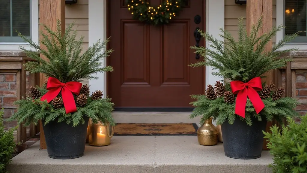 25 Christmas Porch Pot Ideas That Steal the Show