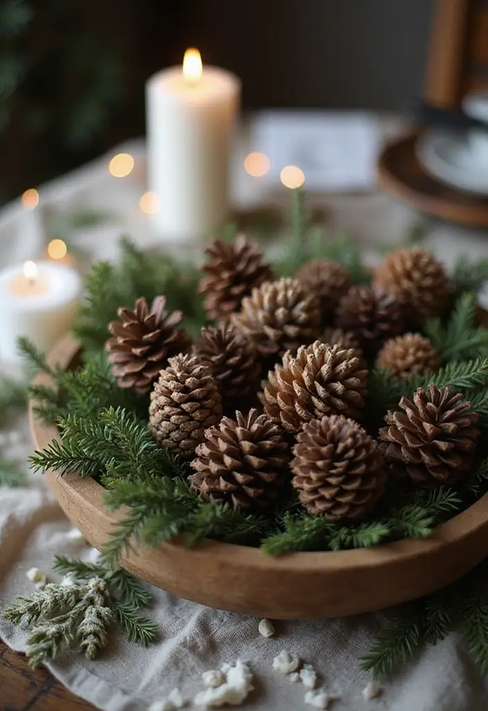 25 Christmas Room Decor Ideas That Feel Enchanting 1 25 Christmas Room Decor Ideas That Feel Enchanting - 1. Pinecone Centerpieces