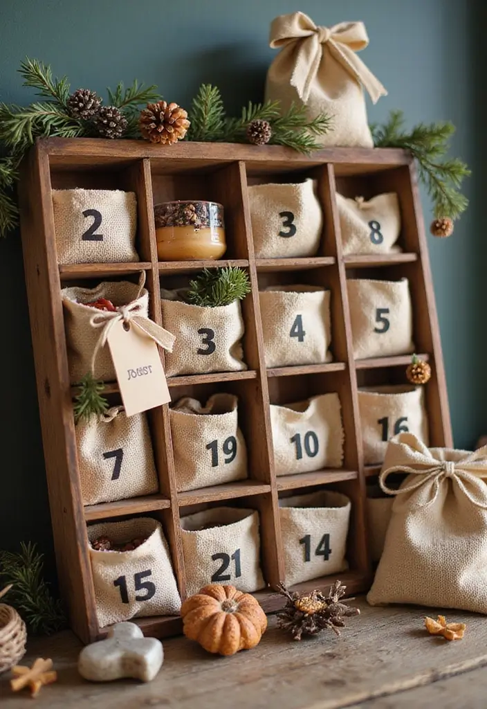 25 Christmas Room Decor Ideas That Feel Enchanting 13 25 Christmas Room Decor Ideas That Feel Enchanting - 13. Rustic Advent Calendar