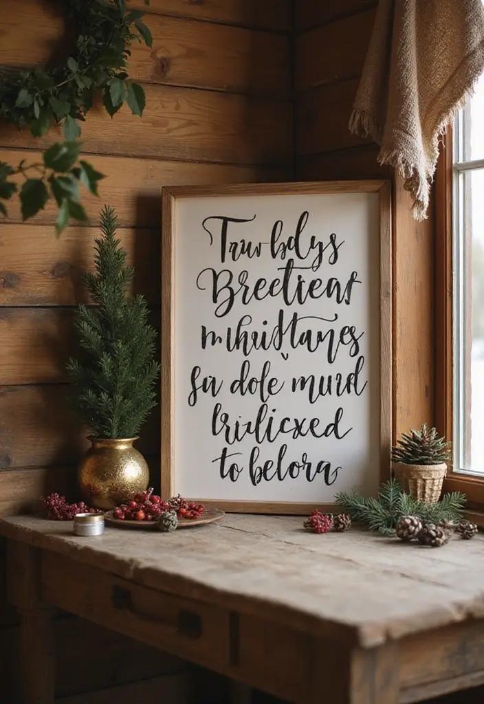 25 Christmas Room Decor Ideas That Feel Enchanting 20 25 Christmas Room Decor Ideas That Feel Enchanting - 20. Wooden Signs and Quotes