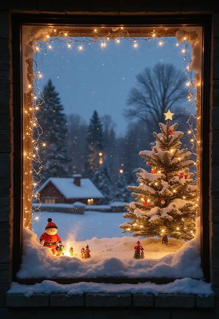 25 Christmas Room Decor Ideas That Feel Enchanting 9 25 Christmas Room Decor Ideas That Feel Enchanting - 9. Snowy Window Displays