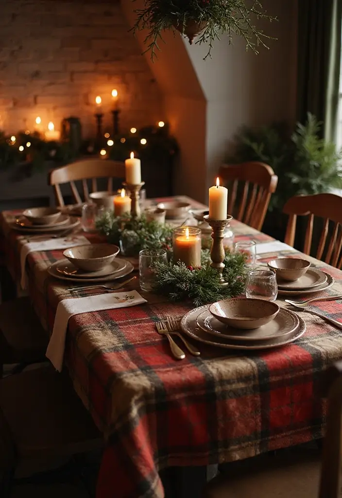 25 Christmas Table Setting Ideas for Stylish Celebrations 4 25 Christmas Table Setting Ideas for Stylish Celebrations - 4. Cozy Blanket Accents