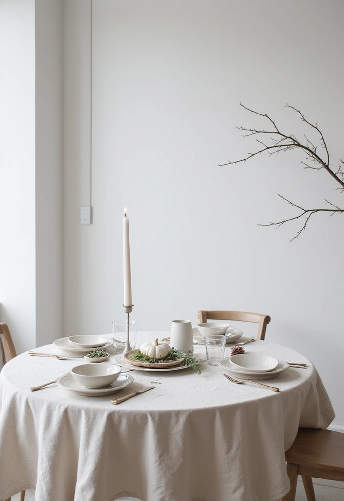 25 Christmas Table Setting Ideas for Stylish Celebrations 7 25 Christmas Table Setting Ideas for Stylish Celebrations - 7. Minimalist Winter Wonderland