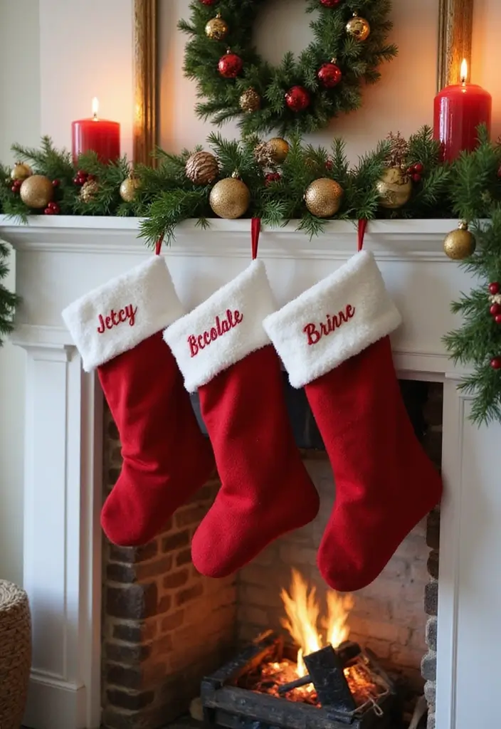 25 Cozy Christmas Room Ideas You’ll Never Forget 20 25 Cozy Christmas Room Ideas You’ll Never Forget - 20. Beautiful Stocking Displays