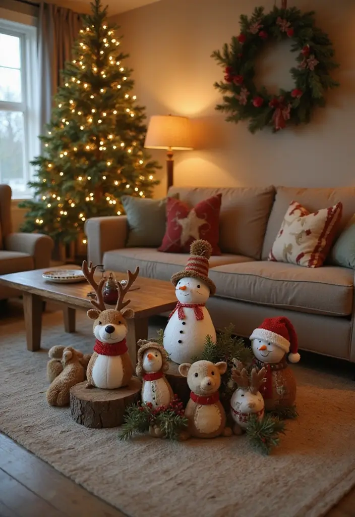 25 Cozy Christmas Room Ideas You’ll Never Forget 25 25 Cozy Christmas Room Ideas You’ll Never Forget - 25. Charming Holiday Animals