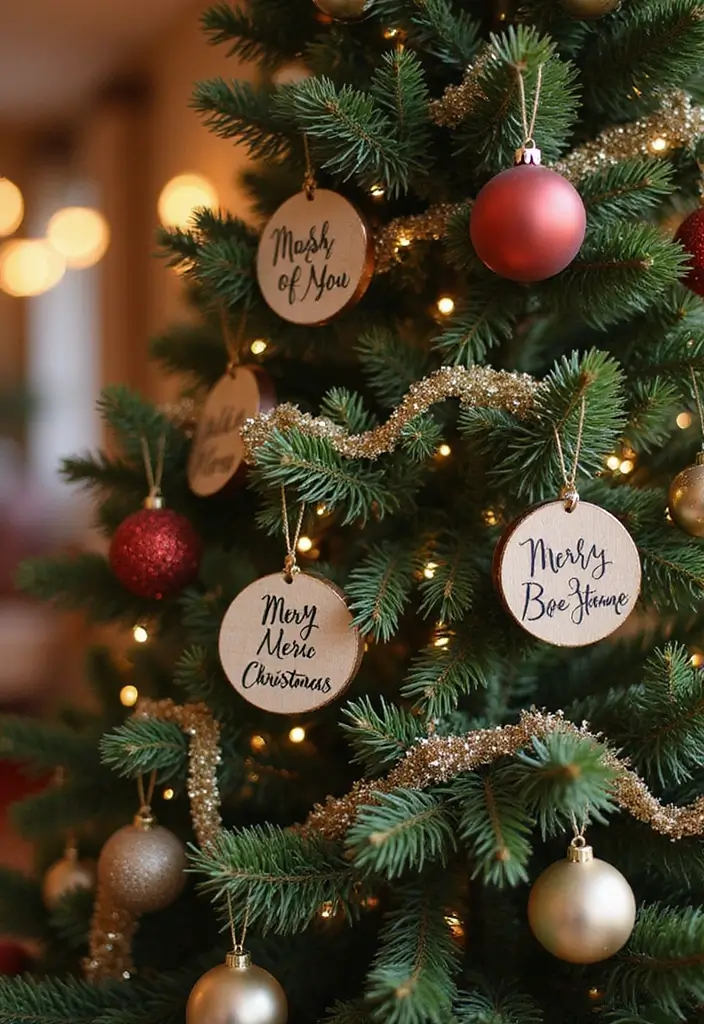 25 Cozy Living Room Christmas Decor Ideas to Try 25 25 Cozy Living Room Christmas Decor Ideas to Try - 25. Personalized Ornaments