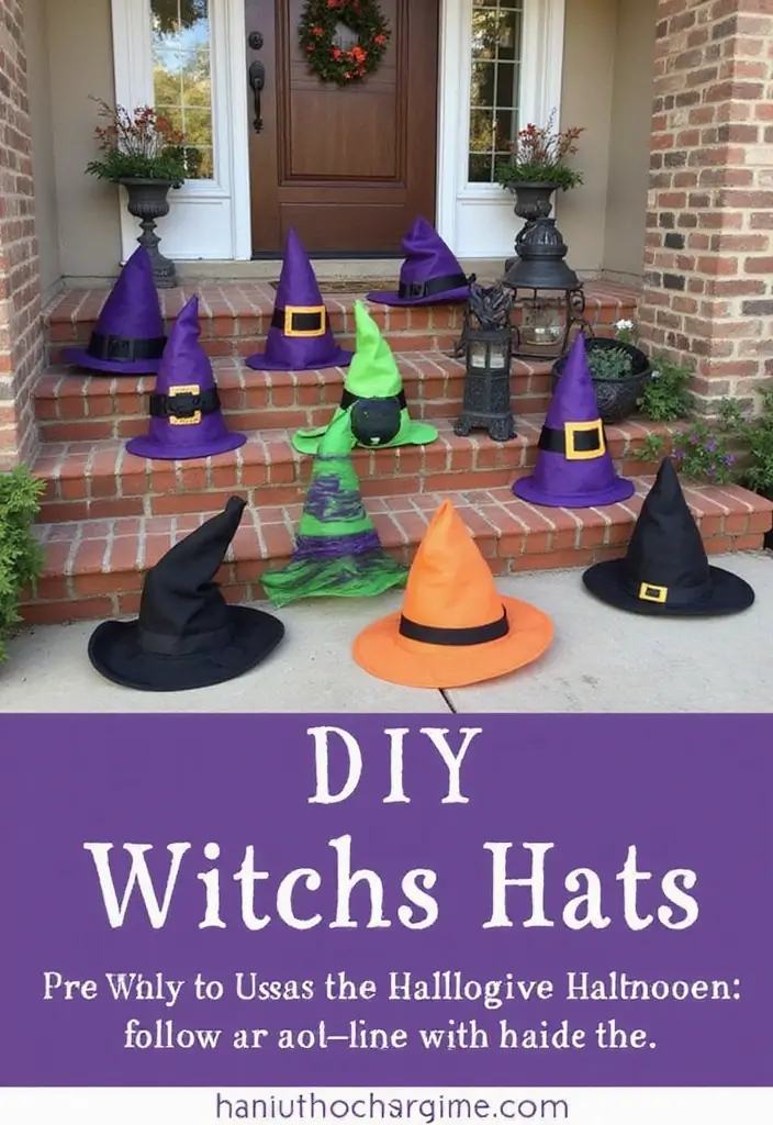 25 Halloween Door Decoration Ideas That Kids Adore 18 25 Halloween Door Decoration Ideas That Kids Adore - 18. Witch's Hat Decor