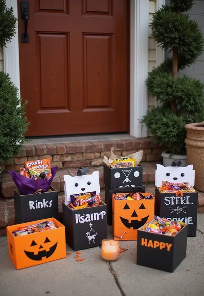 25 Halloween Door Decoration Ideas That Kids Adore 22 25 Halloween Door Decoration Ideas That Kids Adore - 22. Fun Treat Boxes