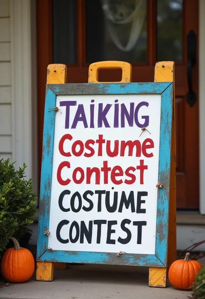 25 Halloween Door Decoration Ideas That Kids Adore 25 25 Halloween Door Decoration Ideas That Kids Adore - 25. Costume Contest Sign