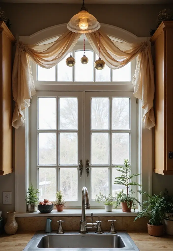 26 Christmas Kitchen Decoration Ideas You’ll Adore 14 26 Christmas Kitchen Decoration Ideas You’ll Adore - 14. Holiday Window Decor