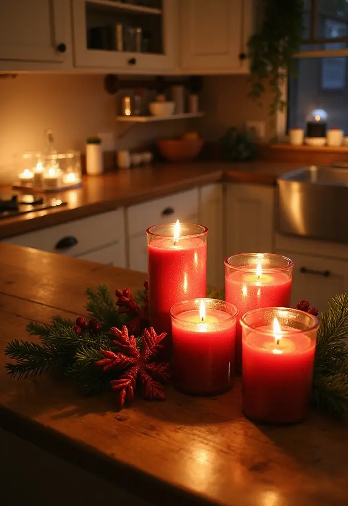 26 Christmas Kitchen Decoration Ideas You’ll Adore 19 26 Christmas Kitchen Decoration Ideas You’ll Adore - 19. Holiday-Scented Candles