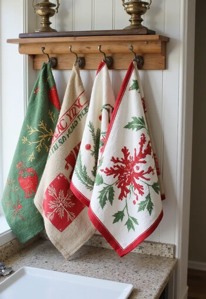 26 Christmas Kitchen Decoration Ideas You’ll Adore 4 26 Christmas Kitchen Decoration Ideas You’ll Adore - 4. Holiday-Themed Dish Towels
