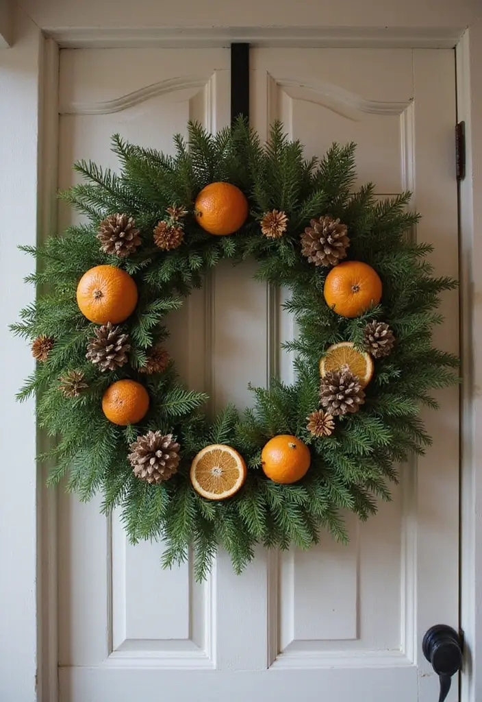 26 Christmas Kitchen Decoration Ideas You’ll Adore 5 26 Christmas Kitchen Decoration Ideas You’ll Adore - 5. Rustic Wreath on the Door