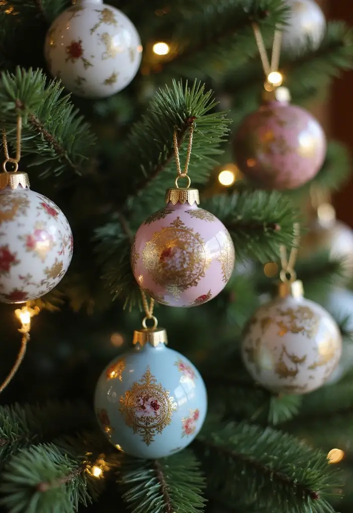 26 Christmas Ornament Ideas That Look Timeless 14 26 Christmas Ornament Ideas That Look Timeless - 14. Elegant Porcelain Ornaments