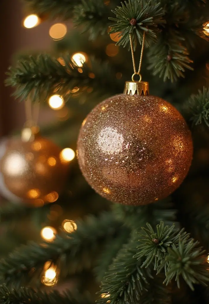 26 Christmas Ornament Ideas That Look Timeless 16 26 Christmas Ornament Ideas That Look Timeless - 16. Vintage Glitter Ornaments