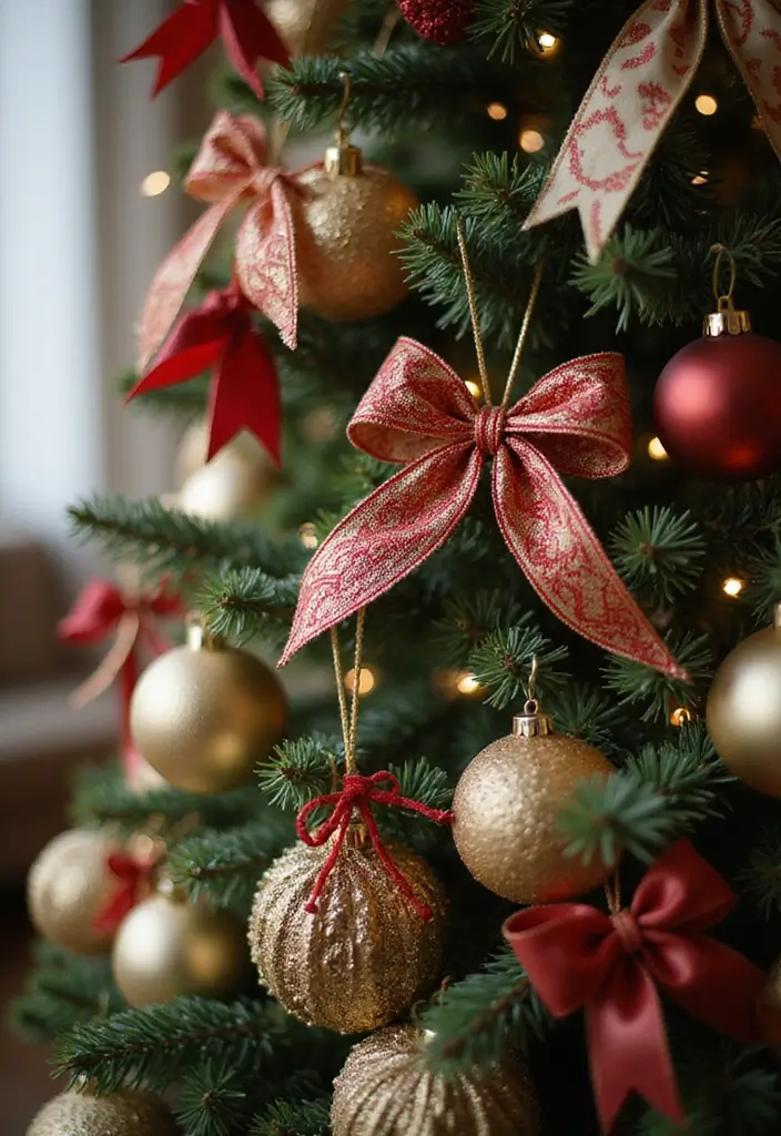 26 Christmas Ornament Ideas That Look Timeless 23 26 Christmas Ornament Ideas That Look Timeless - 23. Festive Ribbons and Bows