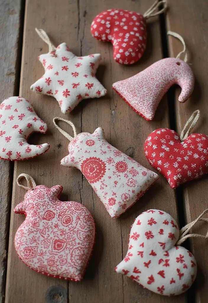 26 Christmas Ornament Ideas That Look Timeless 3 26 Christmas Ornament Ideas That Look Timeless - 3. Printed Fabric Ornaments