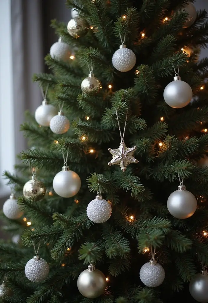 26 Christmas Ornament Ideas That Look Timeless 4 26 Christmas Ornament Ideas That Look Timeless - 4. Elegant Monochrome Ornaments