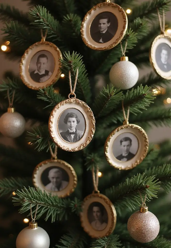 26 Christmas Ornament Ideas That Look Timeless 5 26 Christmas Ornament Ideas That Look Timeless - 5. Vintage Photography Ornaments