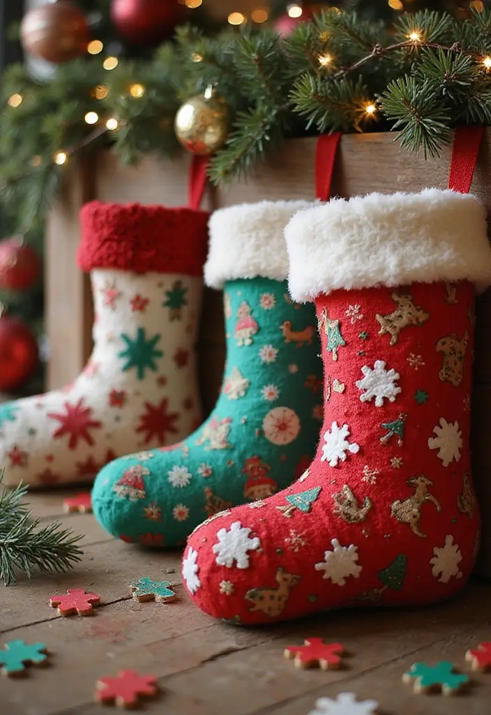 26 Creative Christmas Stocking Ideas for Every Home 25. Interactive Puzzle Stockings