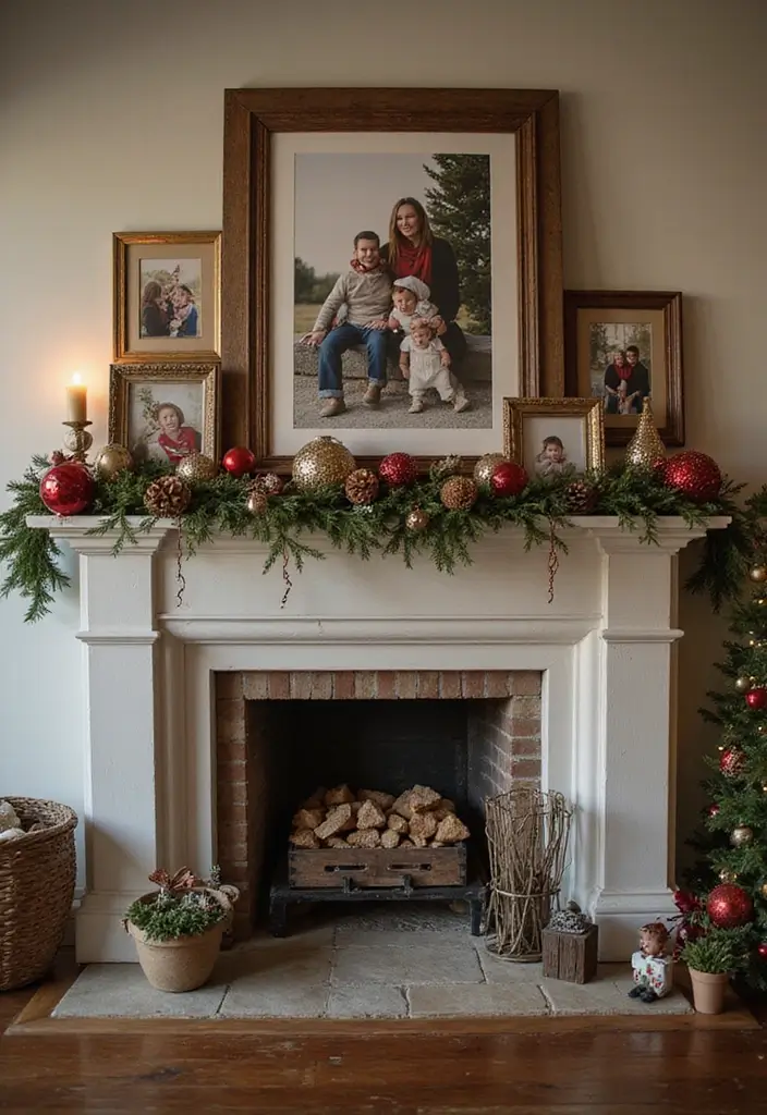 26 Farmhouse Christmas Decor Ideas with Rustic Charm 14 26 Farmhouse Christmas Decor Ideas with Rustic Charm - 14. Rustic Picture Frames