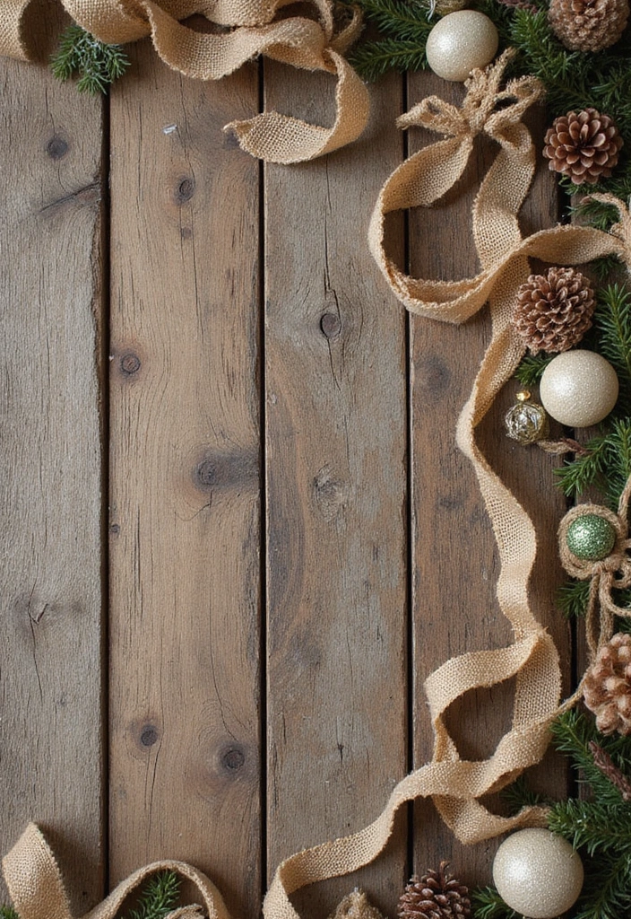 26 Farmhouse Christmas Decor Ideas with Rustic Charm 22 26 Farmhouse Christmas Decor Ideas with Rustic Charm - 22. Burlap Ribbons