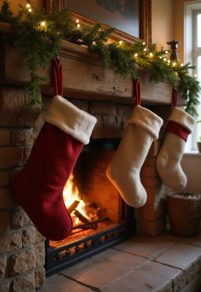 26 Farmhouse Christmas Decor Ideas with Rustic Charm 3 26 Farmhouse Christmas Decor Ideas with Rustic Charm - 3. Farmhouse Stockings