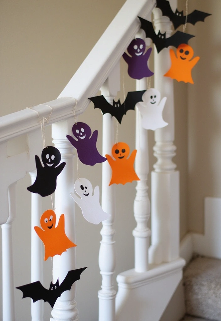 26 Halloween Apartment Decor Ideas for Small Spaces 1 26 Halloween Apartment Decor Ideas for Small Spaces - 1. Spooktacular Garland