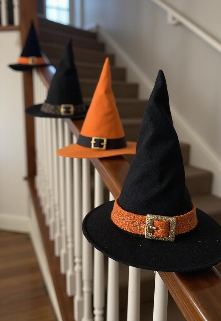 26 Halloween Apartment Decor Ideas for Small Spaces 14 26 Halloween Apartment Decor Ideas for Small Spaces - 14. Witch Hat Accents