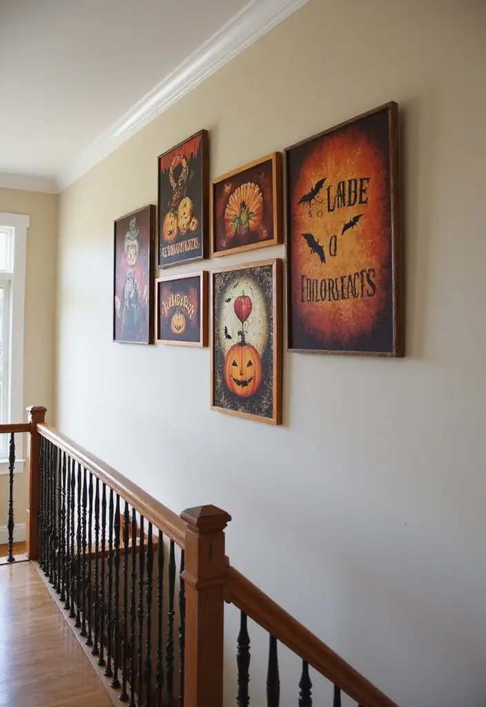 26 Halloween Apartment Decor Ideas for Small Spaces 15 26 Halloween Apartment Decor Ideas for Small Spaces - 15. Seasonal Wall Art