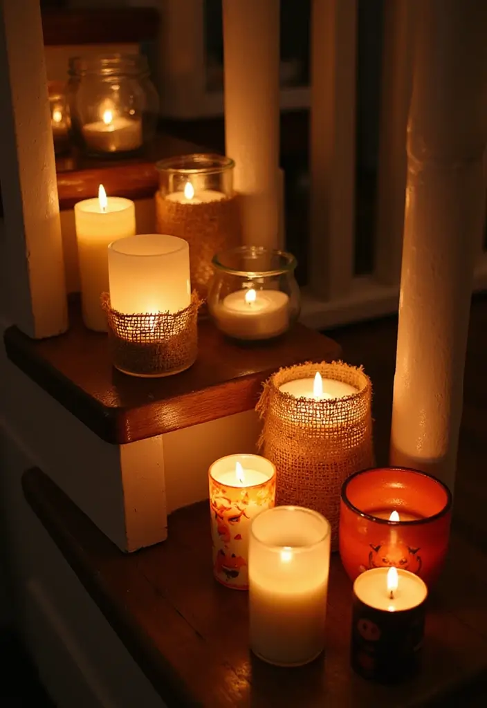 26 Halloween Apartment Decor Ideas for Small Spaces 3 26 Halloween Apartment Decor Ideas for Small Spaces - 3. Haunted Candles
