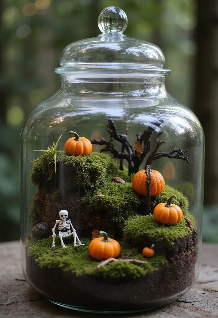 26 Halloween Centerpiece Ideas That Make an Impact 10 26 Halloween Centerpiece Ideas That Make an Impact - 10. Halloween Terrarium