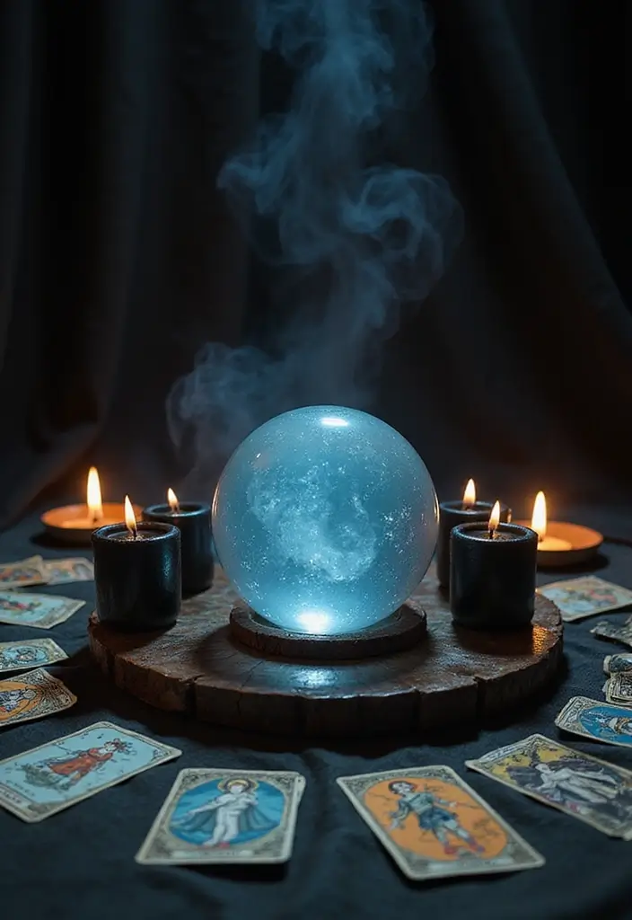 26 Halloween Centerpiece Ideas That Make an Impact 24 26 Halloween Centerpiece Ideas That Make an Impact - 24. Crystal Ball Centerpiece
