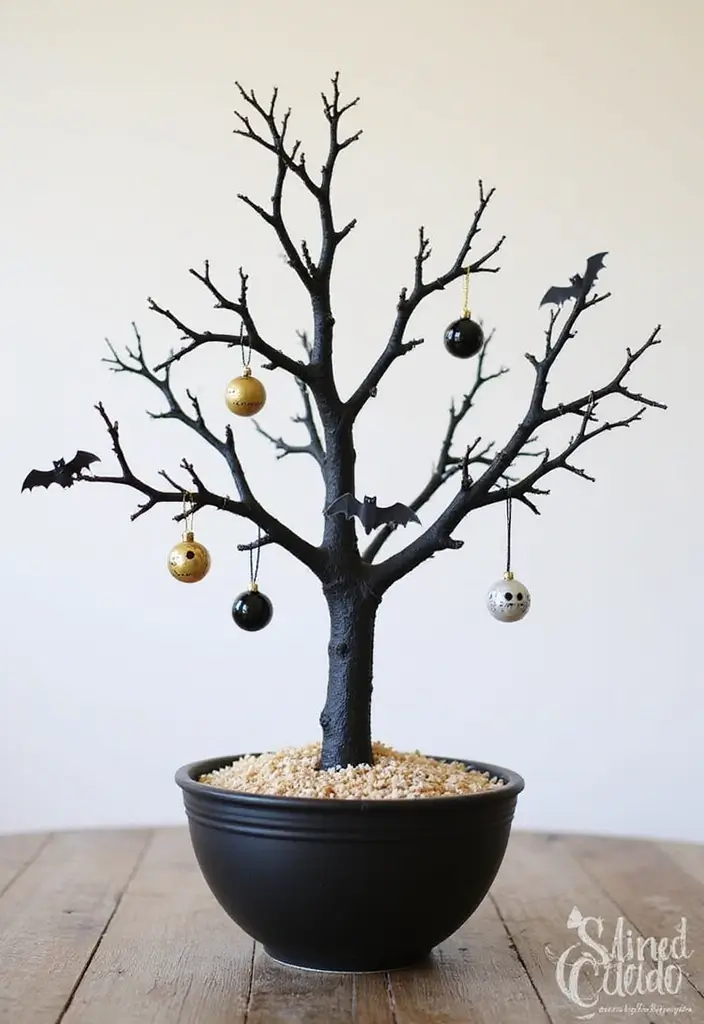 26 Halloween Centerpiece Ideas That Make an Impact 25 26 Halloween Centerpiece Ideas That Make an Impact - 25. Spooky Tree Centerpiece