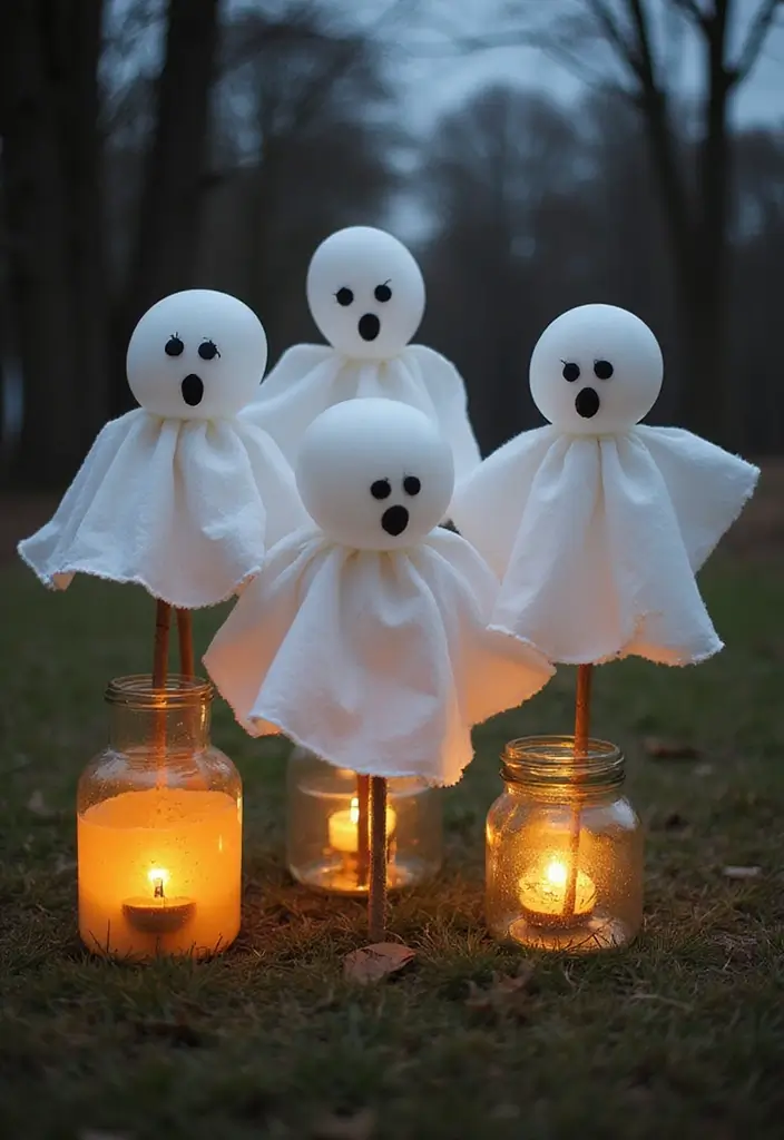 26 Halloween Centerpiece Ideas That Make an Impact 6 26 Halloween Centerpiece Ideas That Make an Impact - 6. Ghostly Gatherings