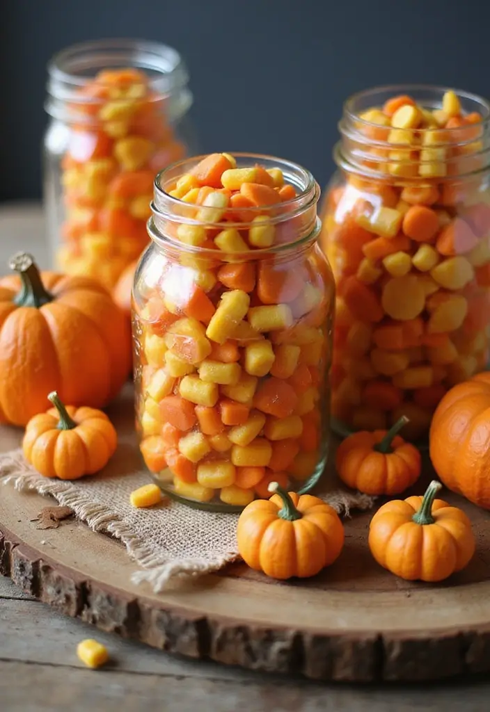 26 Halloween Centerpiece Ideas That Make an Impact 8 26 Halloween Centerpiece Ideas That Make an Impact - 8. Rustic Mason Jar Displays