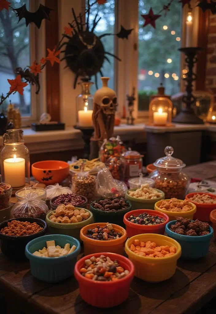 26 Halloween Room Decor Ideas to Set the Mood 13 26 Halloween Room Decor Ideas to Set the Mood - 13. Fun Trick-or-Treat Stations