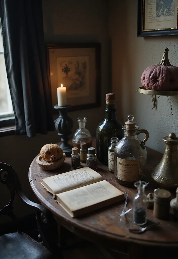 26 Halloween Room Decor Ideas to Set the Mood 18 26 Halloween Room Decor Ideas to Set the Mood - 18. Spooky Artifacts