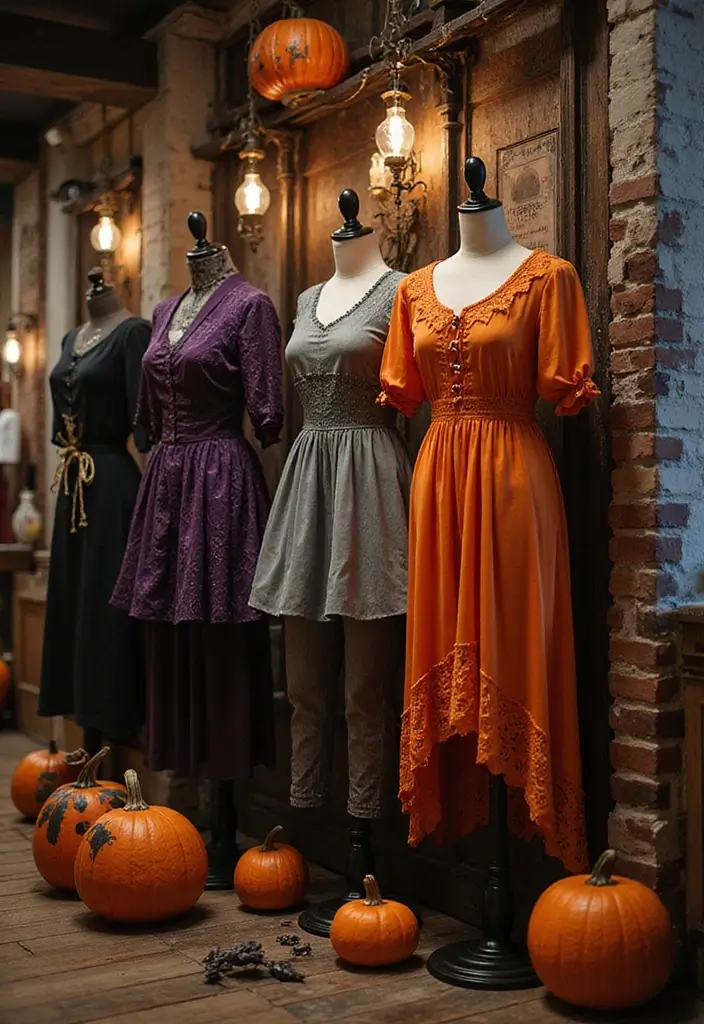 26 Halloween Room Decor Ideas to Set the Mood 19 26 Halloween Room Decor Ideas to Set the Mood - 19. Fun Halloween Costumes Display