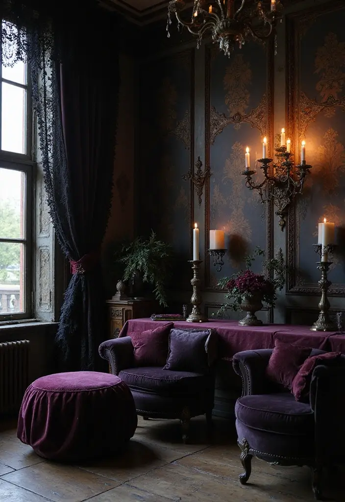 26 Halloween Room Decor Ideas to Set the Mood 20 26 Halloween Room Decor Ideas to Set the Mood - 20. Gothic Accessories