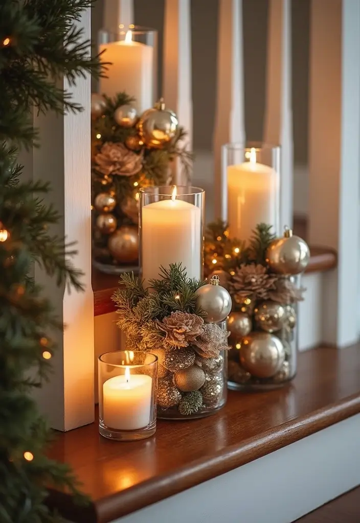 26 Staircase Christmas Decor Ideas Full of Charm 13 26 Staircase Christmas Decor Ideas Full of Charm - 13. Creative Centerpieces