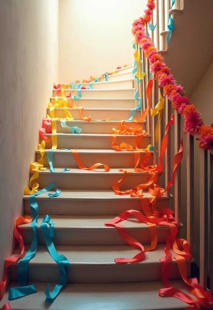 26 Staircase Christmas Decor Ideas Full of Charm 2 26 Staircase Christmas Decor Ideas Full of Charm - 2. Cheerful Ribbon Twists