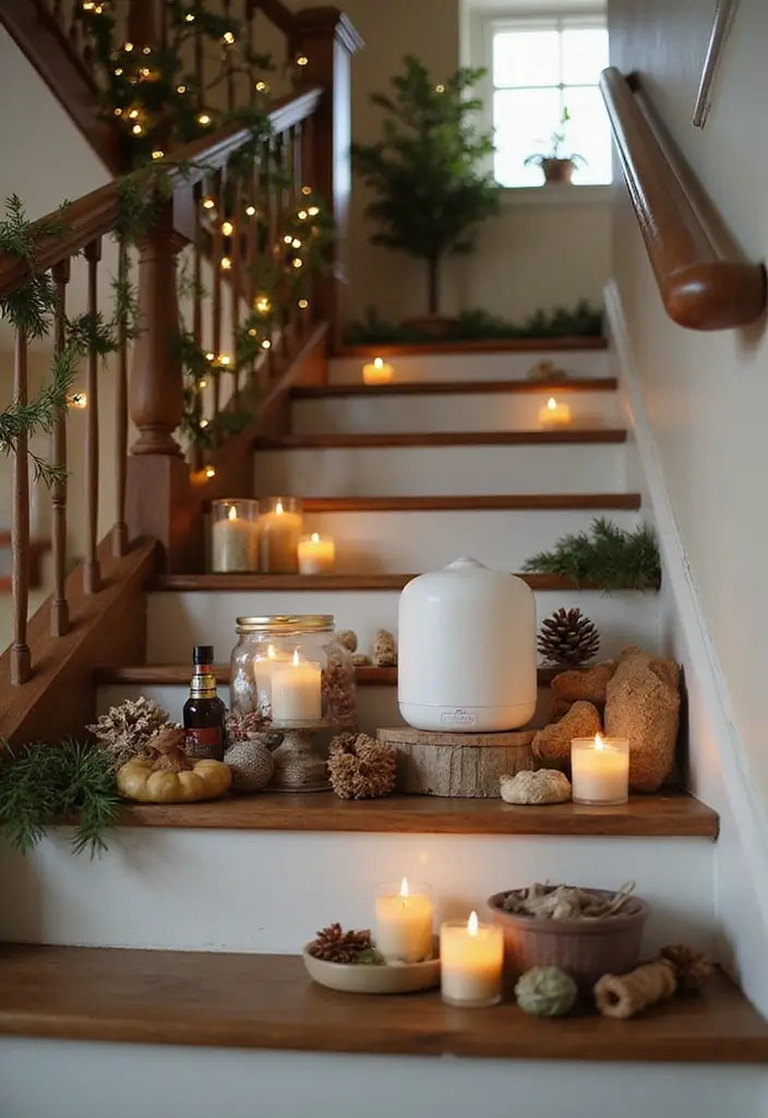 26 Staircase Christmas Decor Ideas Full of Charm 26 26 Staircase Christmas Decor Ideas Full of Charm - 26. Festive Seasonal Scents
