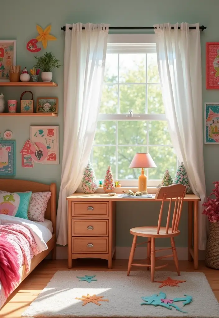 27 Christmas Bedroom Decor Ideas That Feel Extra Magical 13 27 Christmas Bedroom Decor Ideas That Feel Extra Magical - 13. Fun Holiday Crafts Corner