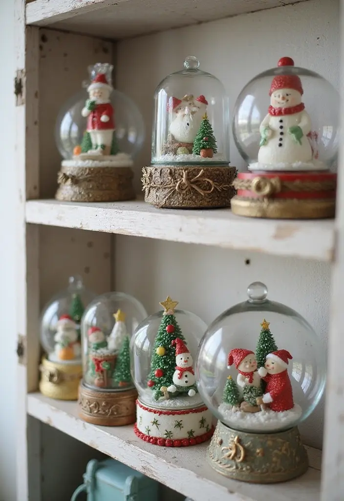 27 Christmas Bedroom Decor Ideas That Feel Extra Magical 24 27 Christmas Bedroom Decor Ideas That Feel Extra Magical - 24. Enchanting Snow Globe Collection